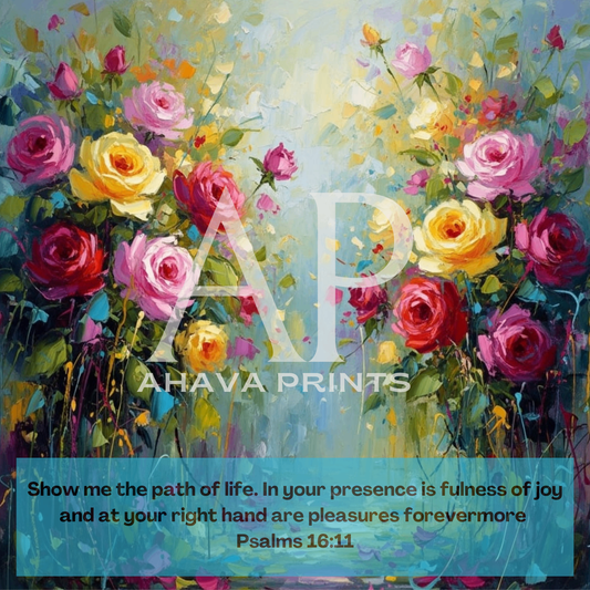 Floral Paths - Psalms 16:11 Wall Art