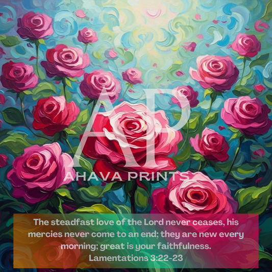 Steadfast Love - Lamentations 3:22-23 Wall Art